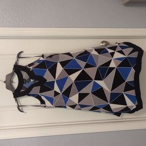 Slipon geometric pattern dress